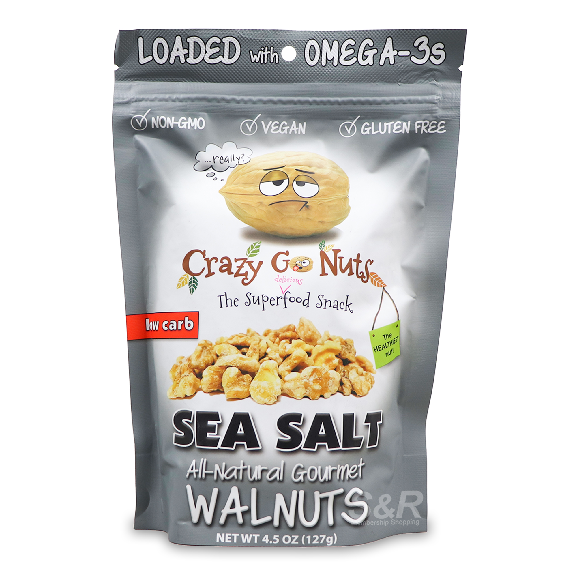 Crazy Go Nuts Sea Salt Walnuts 127g